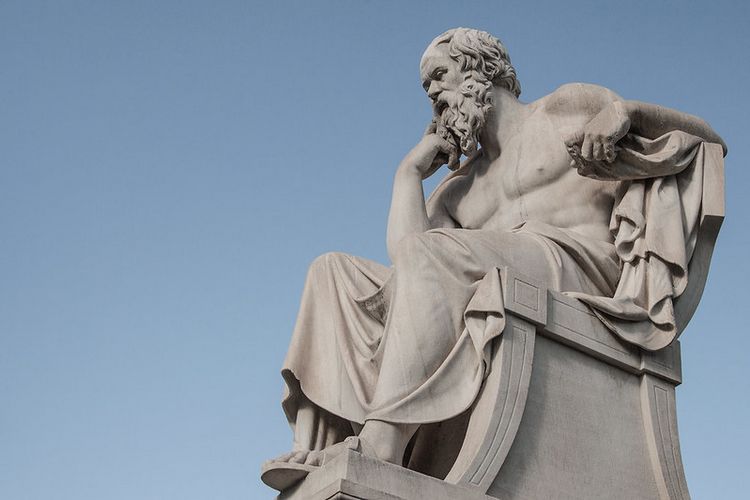 Ágora antiga de Atenas com o Templo de Hefesto ao fundo