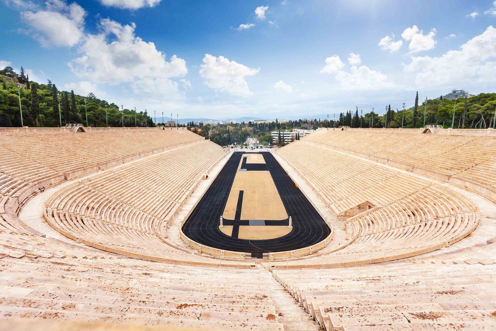 Estádio antigo de Olímpia, berço dos Jogos Olímpicos