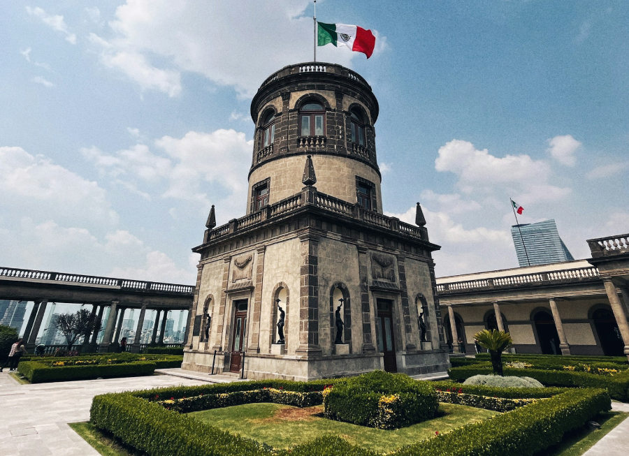 Fenomenal construção do Castelo de Chapultepec